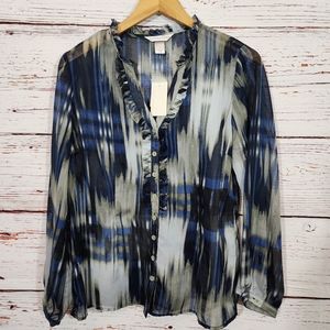 Christopher & Banks Sheer Blouse